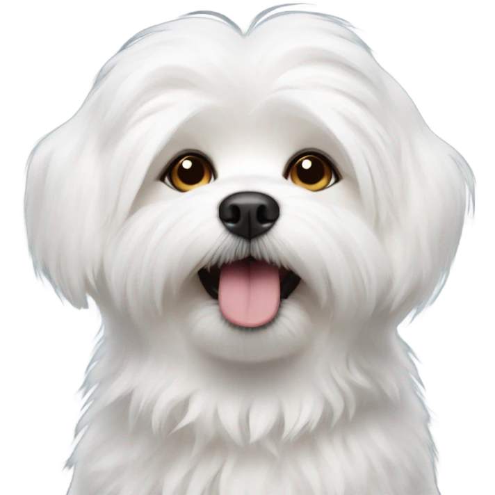 fluffy Maltese dog emoji