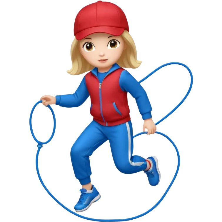 hree big emojis: 👧🏻🎀 (doll girl), 😀👕4️⃣5️⃣6️⃣🤾 (player jumping rope in tracksuit 456), 👦🏻🧢 (boy with cap). emoji