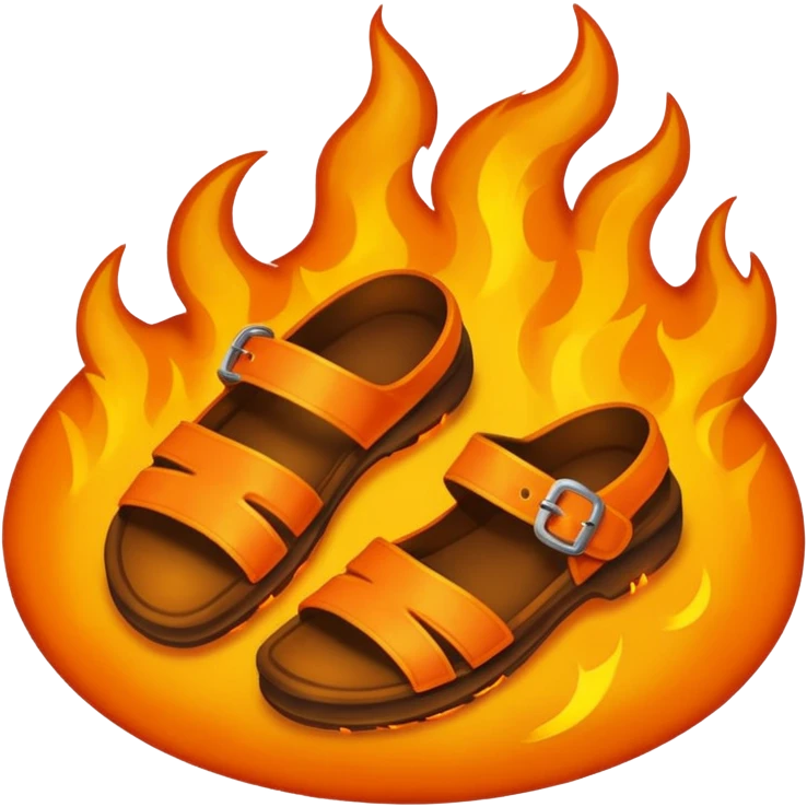 Footsteps of fire emoji