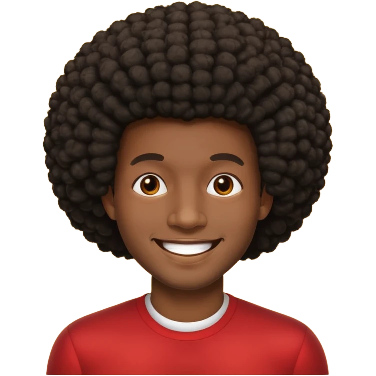 Black man afro emoji
