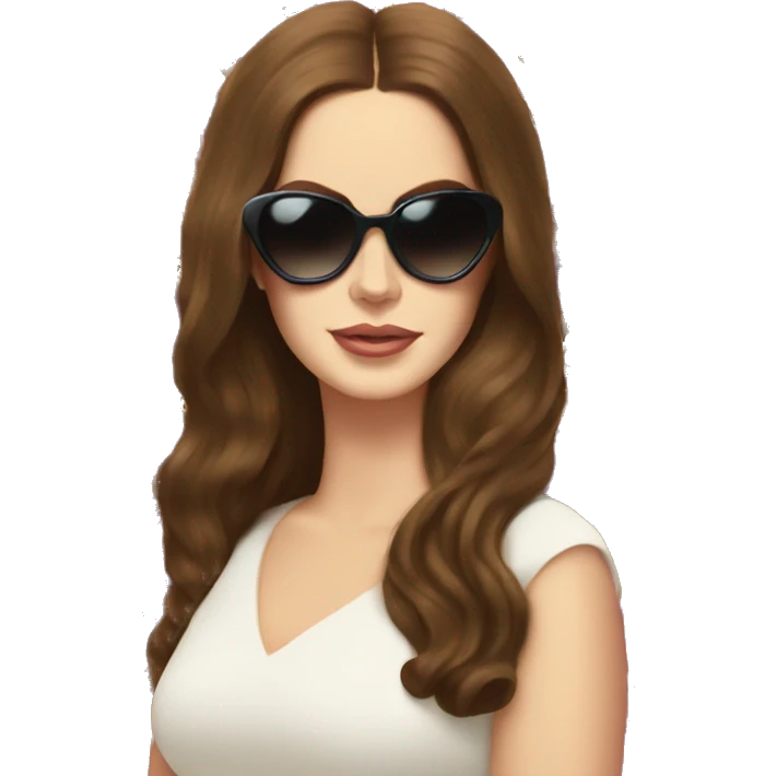 Lana Del Rey with Heart-Shaped Sunglasses emoji