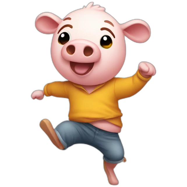 Cerdo bailando emoji