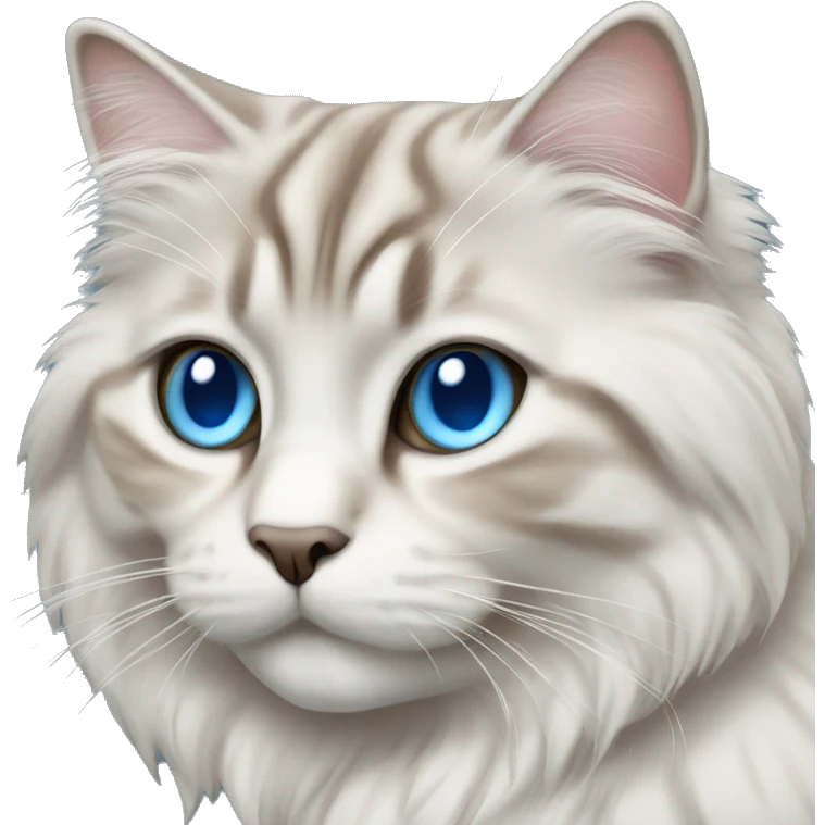 Siberian cat with blue eyes emoji