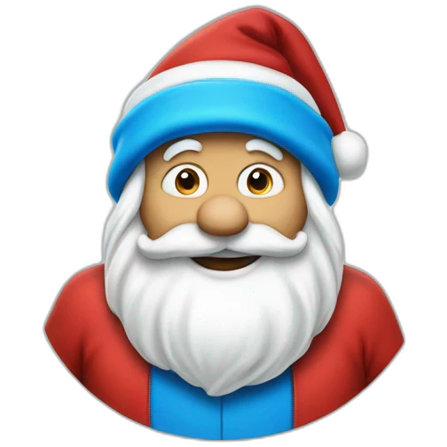 papa smurf as santa emoji