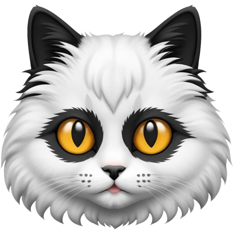 Lovely cat black withe emoji