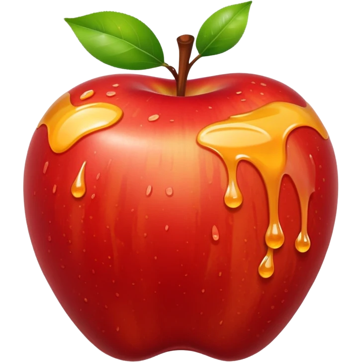 salt and honey on apple emoji