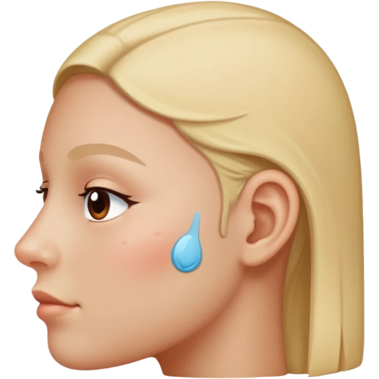 cheek from the side, with a pimple patch emoji