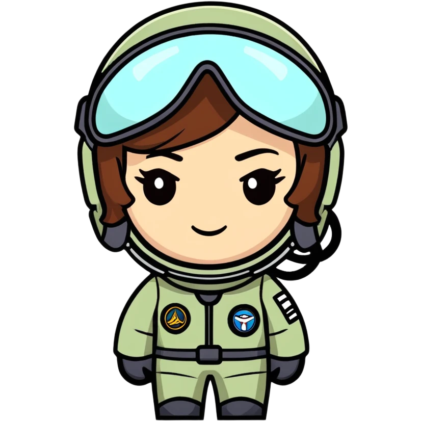 Piloto de caza mujer  emoji