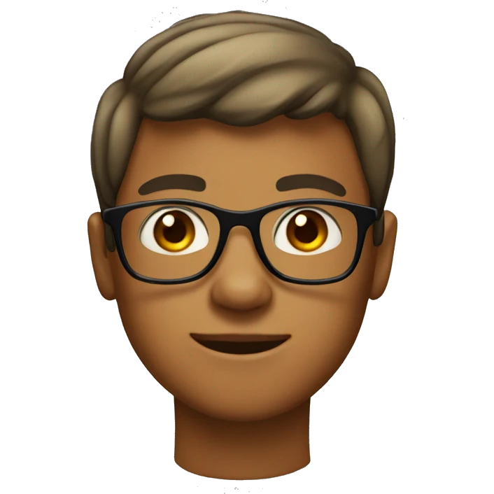 tan skin boy with glasses emoji