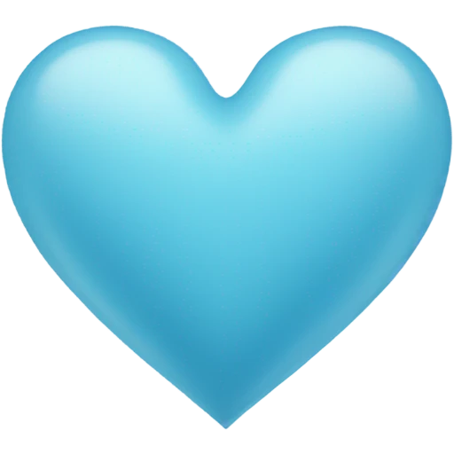 Light blue heart emoji