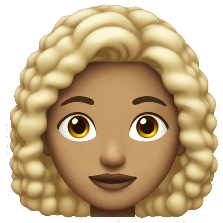 Mujer blanca, de pelo negro, ojos carmelitas y cara redonda  emoji