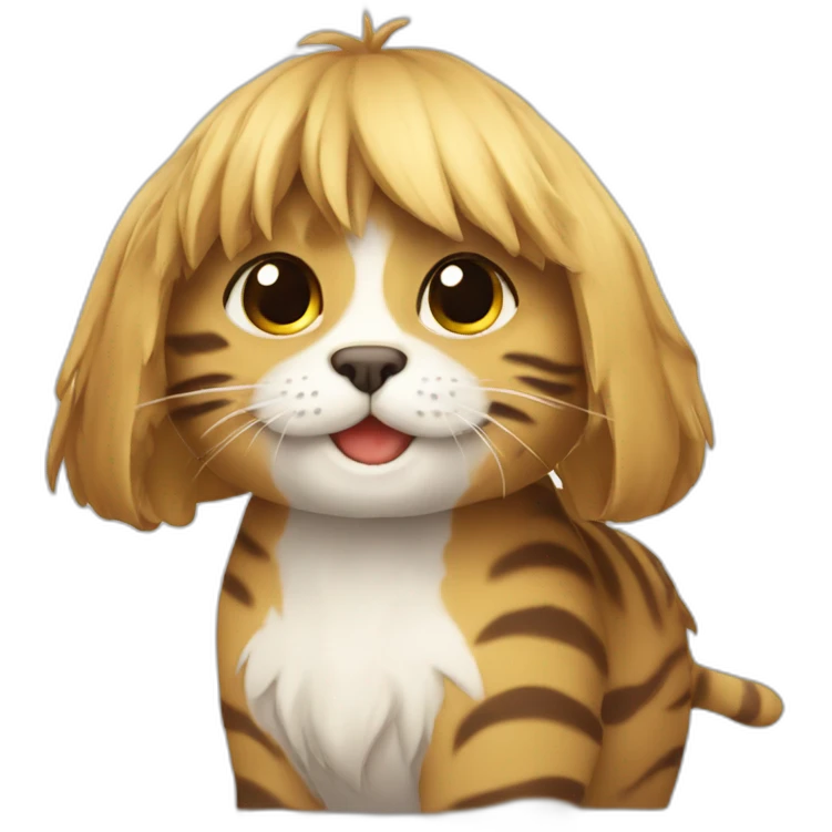 Tordu sur un chat emoji