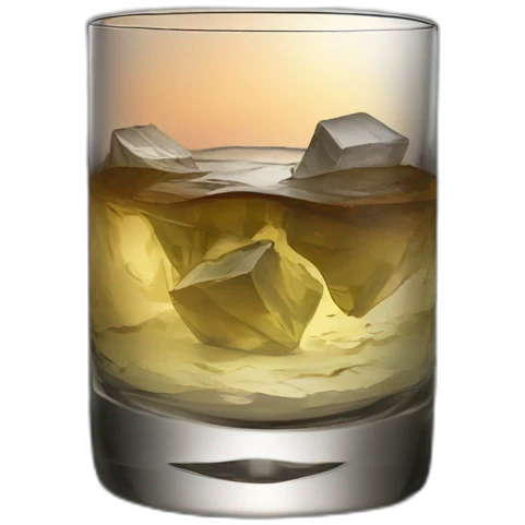 Verre de rhum on the rock emoji