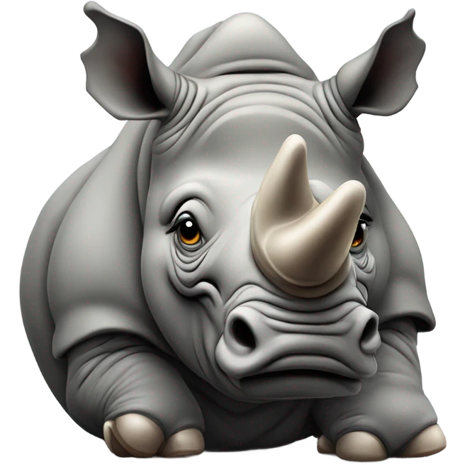 Rhino who is sick emoji
