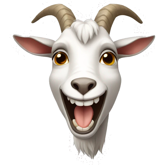 goat with crooked teeth emoji