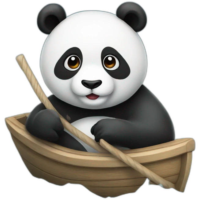 Panda on a boat  emoji