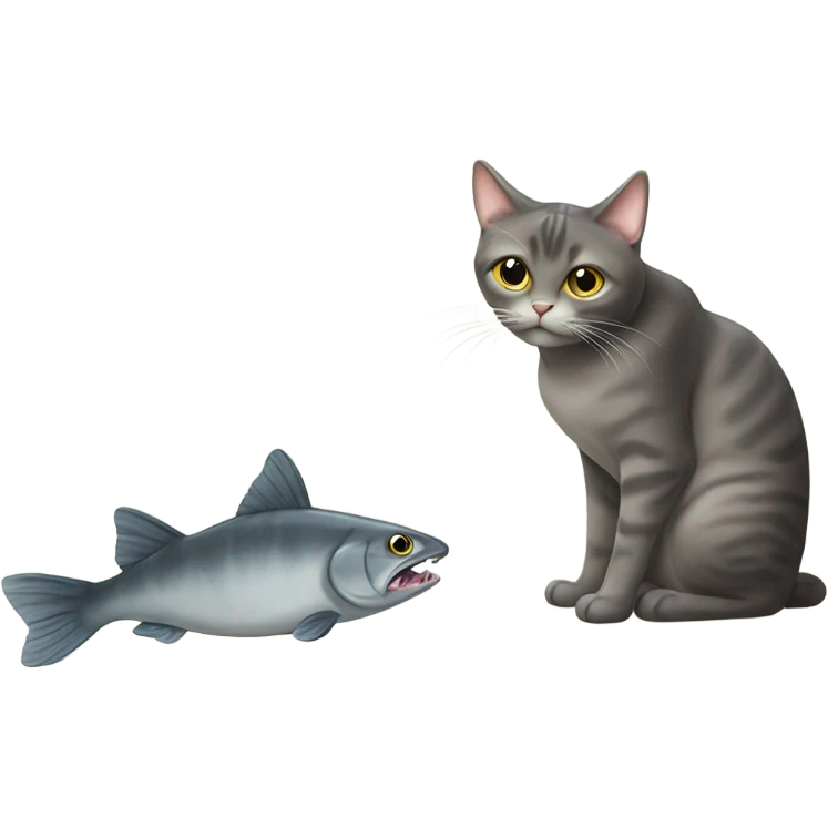 Cat with catfish emoji