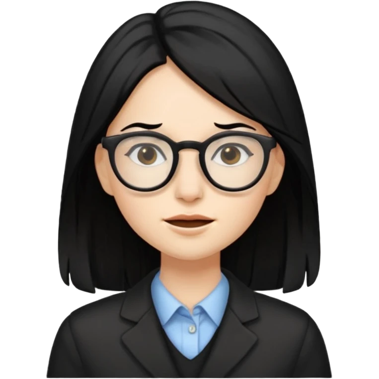 못생긴 여자 덧니도 있음 안경씀 검은색머리 비듬 단발아님 emoji