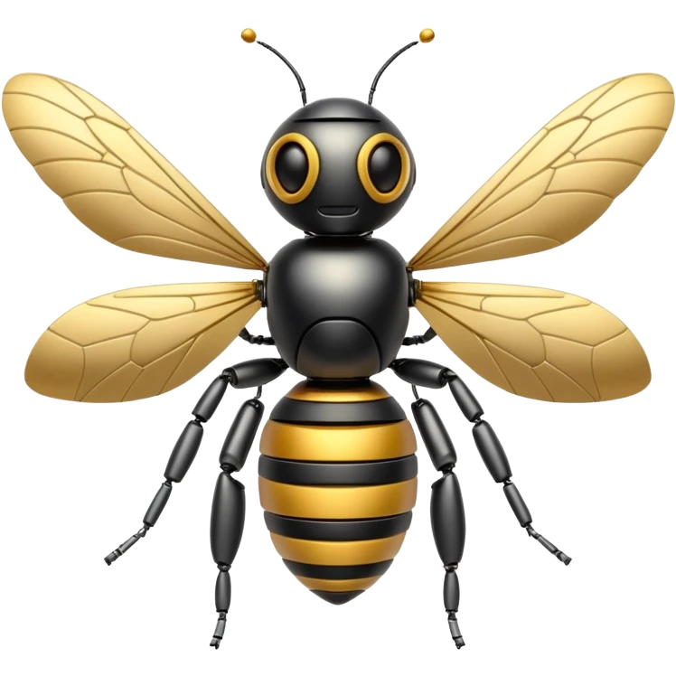 robot bee with antenna emoji
