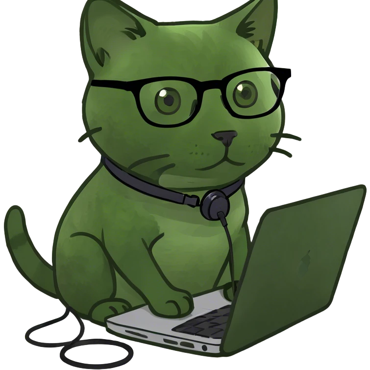 Cat editing video on laptop  emoji