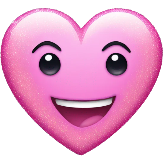 Pink heart with sparkles emoji