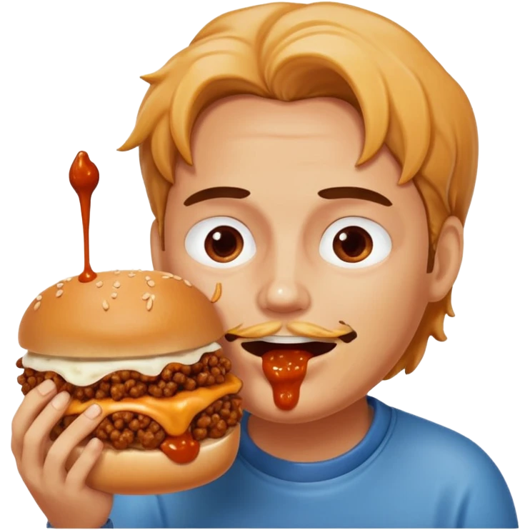 person eating sloppy joe emoji
