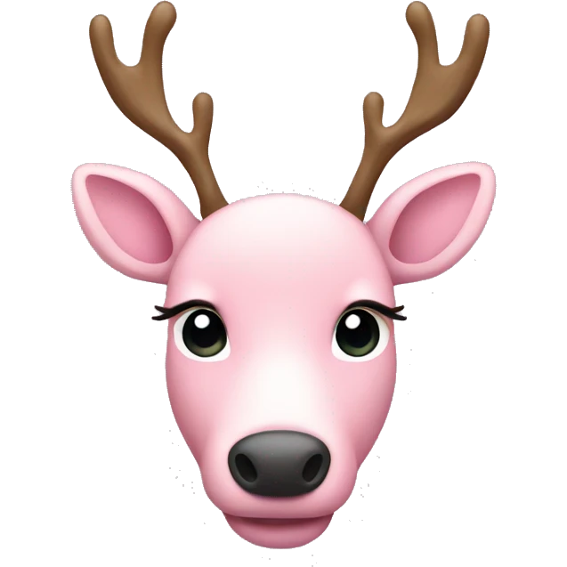 Light pink reindeer  emoji