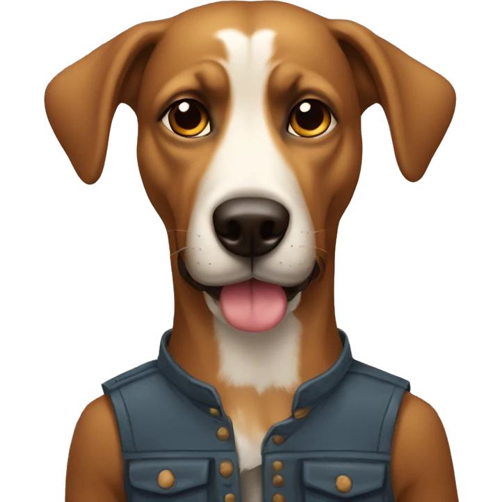 perro amargo con cara de hombre emoji