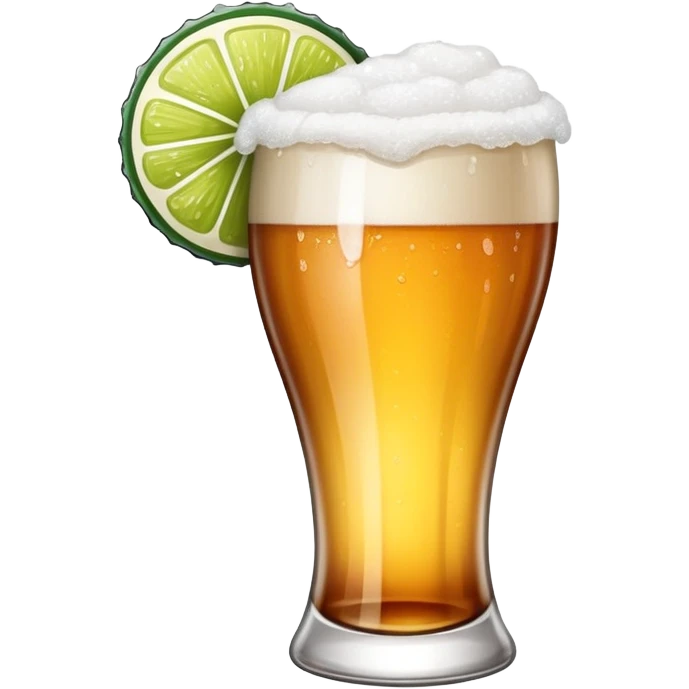 Mexican cerveza with salt rim emoji