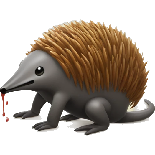 echidna pintando una comadreja emoji