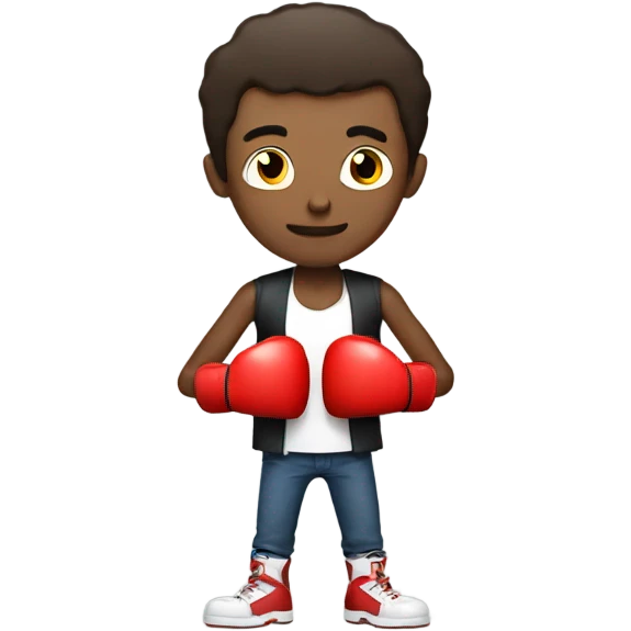Skinny guy with boxing gloves emoji