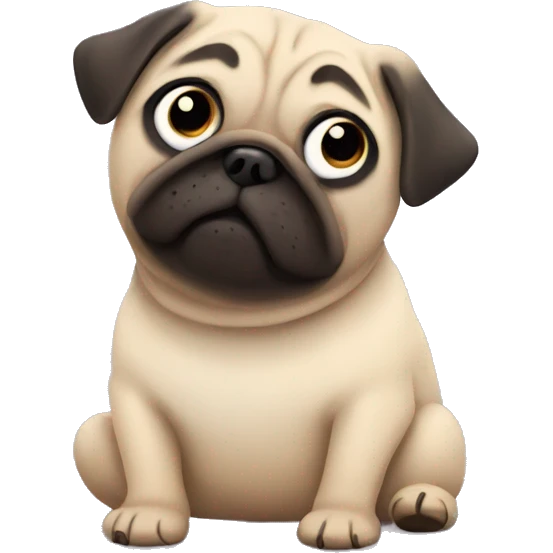 Get well soon pug emoji