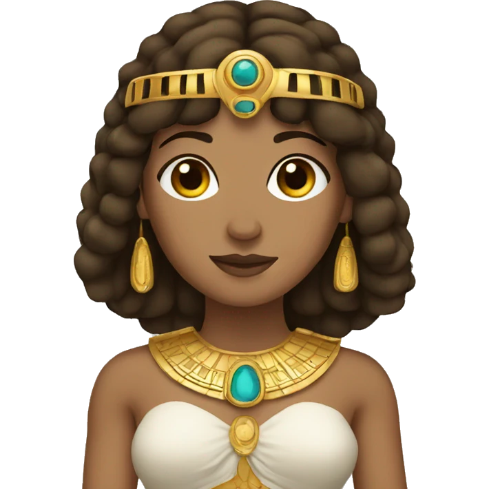 Cleopatra with Brown hair emoji