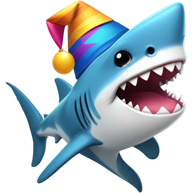 Happy shark dancing emoji