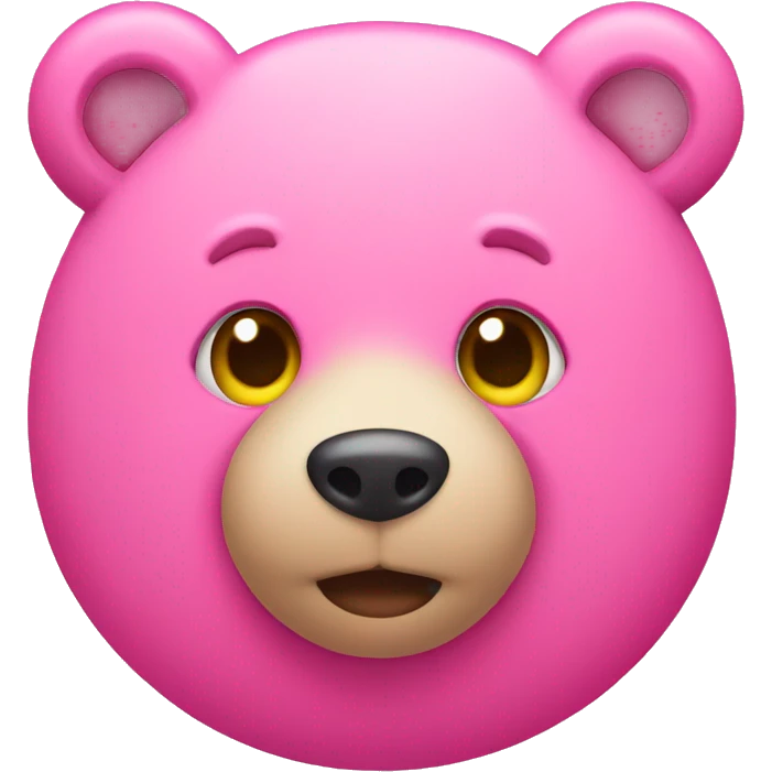 Pink bear emoji