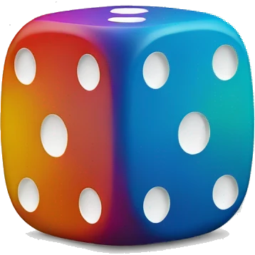 dice colourful.

 emoji