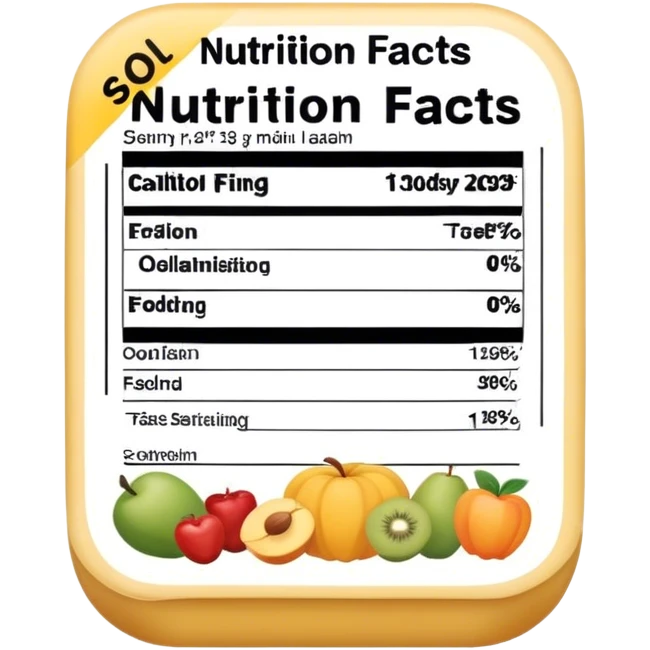 nutrition facts emoji