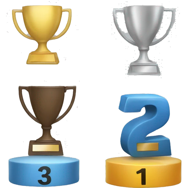 Competition podium places 1st 2nd and 3rd emoji