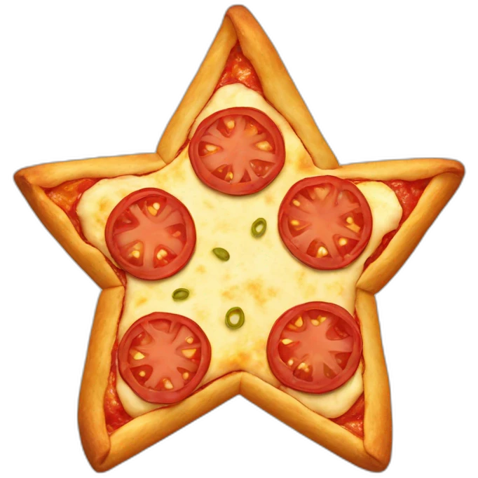 Pizza pie in shape of star emoji