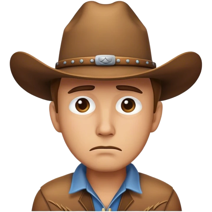 Sad cowboy emoji face emoji