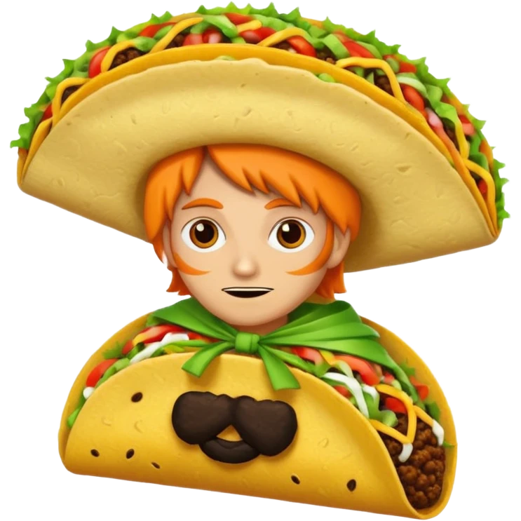 Trump dressed as a taco emoji