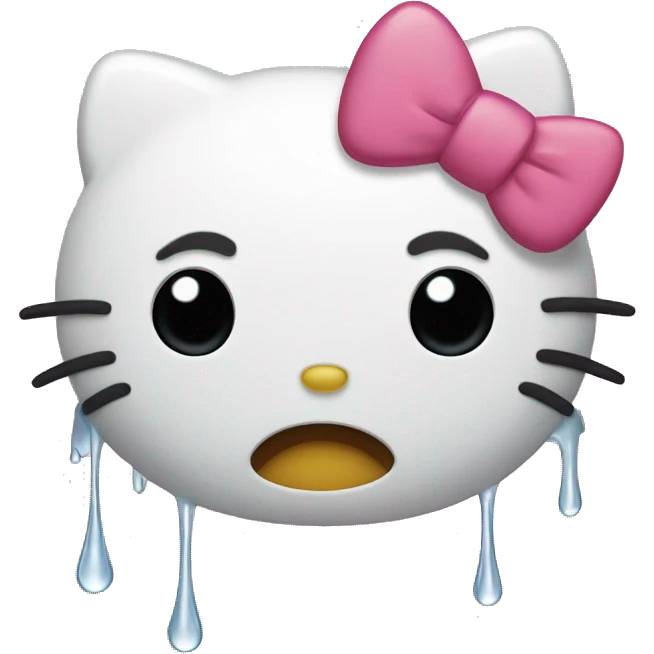 Hello kitty crying  emoji