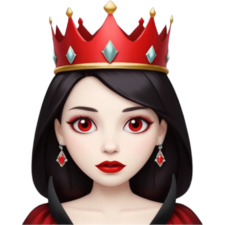 queen vampire with crown emoji