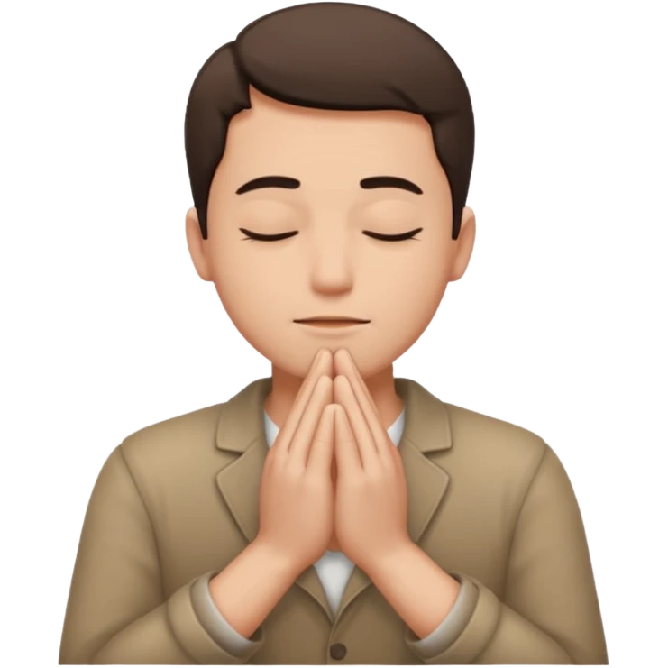 a man praying emoji