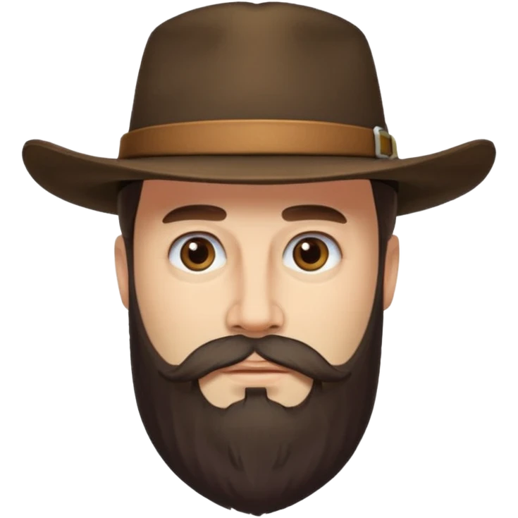a western earl with full beard, wearing hat emoji