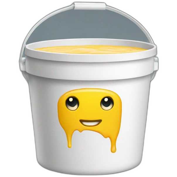 a bucket with mayonnaise emoji