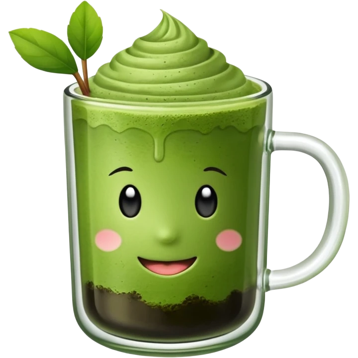 Cană de ceai matcha emoji