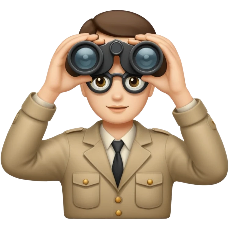  hands holding  binoculars emoji