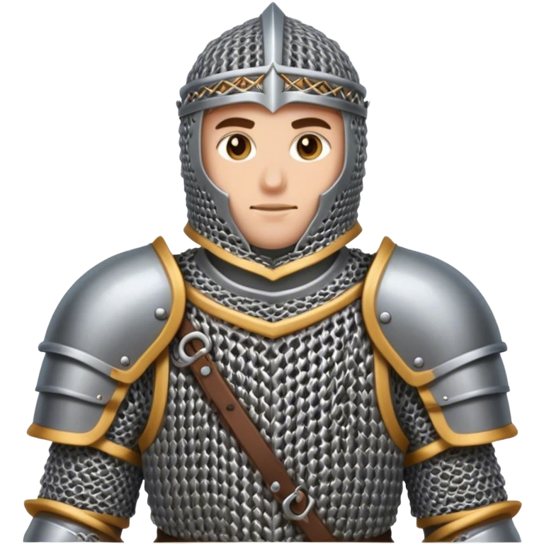 Knight with chainmail armour  emoji