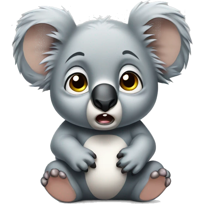 Angry baby koala emoji